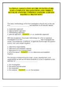 NATIONAL ASSOCIATION OF FIRE INVESTIGATORS  (NAFI) COMPLETE 2024 QUESTIONS AND CORRECT  DETAILED ANSWERS (VERIFIED ANSWERS) ALREADY  GRADED A+ BRAND NEW!!