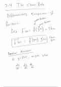 Class notes MTH 103 - The chain rule