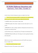 NUR204 Midterm Questions and  Answers | New One | Grade A+