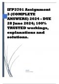 IFP3701 Assignment 3 (COMPLETE ANSWERS) 2024 - DUE 28 June 2024 Course Inclusive education in Foundation Phase (IFP3701) Institution University Of South Africa (Unisa) Book Diversity Pedagogy