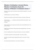 Western Civilization: Ancient Rome, Western Civilization Exam #1, History of Western Civilization Exam 1 joined together