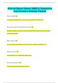 Arterial Blood Gases (ABG's) Questions  and Answers Already Passed