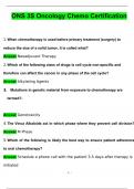 ONS 3S Oncology Chemo Certification Exam (SOLVED) Questions with 100% Correct Answers | Verified | Latest Update