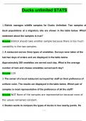 Ducks Unlimited BUNDLE DEAL Ducks Unlimited Final Exam Practice  Ducks Unlimited Test Bank  Ducks Unlimited Ecology Conservation & Management Certification Review  Ducks Unlimited Final Tests with correct answers 20242025 .