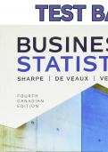 Test Bank for Business Statistics,4CE by Norean Sharpe,Richard DeVeaux,Paul Velleman & David