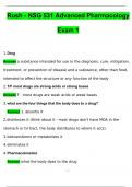 Rush - Advanced Pharmacology - NSG 531 - Exam 1 Questions with 100% Correct Answers | Verified | Latest Update