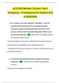 ACQ 202 Module 3 Exam: Part I Designing - Prototyping the System Q & A 2024/2025