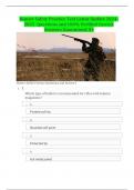 Hunter Safety Practice Test Latest Update 2024-2025  Questions and 100% Verified Correct Answers Guaranteed A+