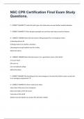 NSC CPR Certification Final Exam Study Questions.