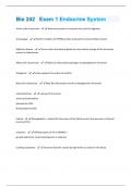 Bio 242   Exam 1 Endocrine System Questions And Answers Graded A+