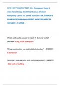 FCTC WRITTEN PREP TEST 2024 (Focuses on Essay &  Video Recall Essay -Swift Water Rescue -Wildland  Firefighting -Others not named, Video) ACTUAL COMPLETE  EXAM QUESTIONS AND CORRECT ANSWERS (VERIFIED  ANSWERS ) A GRADE .