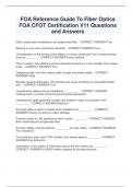 FOA Reference Guide To Fiber Optics  FOA CFOT Certification V11 Questions  and Answers