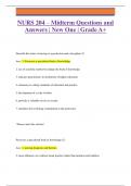 NURS 204 – Midterm Questions and  Answers | New One | Grade A+