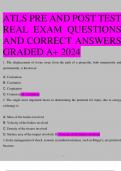 ATLS PRE AND POST TEST REAL EXAM QUESTIONS AND CORRECT ANSWERS GRADED A+ 2024