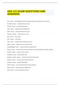 ASA 101 EXAM QUESTIONS AND ANSWERS