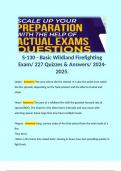 S-130 - Basic Wildland Firefighting Exam/ 227 Quizzes & Answers/ 2024-2025.