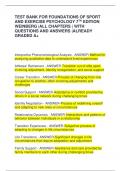 TEST BANK FOR FOUNDATIONS OF SPORT  AND EXERCISE PSYCHOLOGY 7TH EDITION  WEINBERG |ALL CHAPTERS | WITH  QUESTIONS AND ANSWERS |ALREADY  GRADED A+