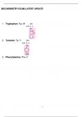 BIOCHEMISTRY EXAM LATEST UPDATE