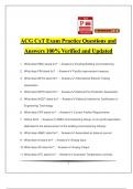 1 ACG CxT Exam Practice Questions and Answers 100% Verified and Updated