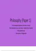 OCR Religion Philosophy and Ethics Paper 1 - Complete A* Student Summary Notes and Evaluation