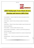 ARRT Radiography Exam (Mosby Review) Questions and Answers (100% Pass)