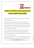 Module 8 AWHON Practice Questions and Answers (100% Pass) Verified