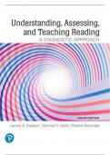 UNDERSTANDING, ASSESSING, TEACHING AND READING A DIAGNOSTIC APPROACH 8TH EDITION (GLOBAL EDITION) BY JAMES M EREKSON, MICHAEL F. OPITZ, ROLAND K SCHENDEL TEST BANK