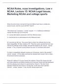 NCAA Rules Question and answers correctly solved 