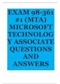 EXAM 98-361 #1 (MTA) MICROSOFT TECHNOLOGY ASSOCIATE QUESTIONS AND ANSWERS