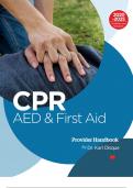 CPR AED and First Aid Questions with 100% Actual correct answers | verified | latest update | Graded A+ | Already Passed | Complete Solution 2024 - 2025