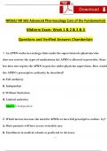 NR565/ NR 565 Midterm Exam Review: Week 1, 2, 3 & 4 Advanced Pharmacology Care of the Fundamentals - Questions and Answers (2024 / 2025) (Verified Answers)- Chamberlain 