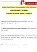 NR565/ NR 565 Final Exam Review: Week 5, 6, 7 & 8 Advanced Pharmacology Care of the Fundamentals - Questions and Answers (2024 / 2025) (Verified Answers)- Chamberlain 