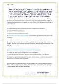 ATI PN MED SURG EXAM ACTUAL ATI PROCTORED EXAM MEDICAL SURGICAL FORM A 2024-2025 ACCURATE AND VERIFIED 100 QUESTIONS AND ANSWERS WITH RATIONALES ALREADY GRADED A.