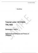  Tutorial Letter 101/3/2024 THL1502  Semesters 1 and 2  Department of Afrikaans and Theory of Literature