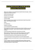 Social Determinants of Health Exam Questions And Answers