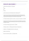 ECN 221 ASU EXAM -1 QUESTIONS WITH COMPLETE SOLUTION GRADED A+