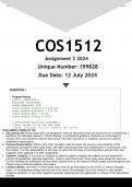 COS1512 Assignment 2 (ANSWERS) 2024 - DISTINCTION GUARANTEED