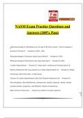 NASM Exam Practice Questions and Answers (100% Pass)