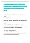 EMERGENCY NURSING ORIENTATION 3.0: MANAGEMENT OF THE CRITICAL CARE PATIENT IN THE EMERGENCY DEPARTMENT - ENA-ENO-C11 EXAM QUESTIONS WITH COMPLETE SOLUTIONS VERIFIED 2024/2025