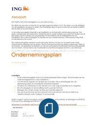 Ondernemingsplan 