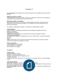 Economics chapter 6 summary