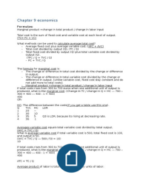 Economics chapter 9 summary 1