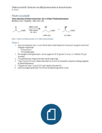 Werkvoorschrift reductie van ethylacetoacetaat en immobilisatie
