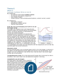 Samenvatting thema 6 (Trauma), week 21 & week 22. Fysiologie respiratie, fysiologie longen, fysiologie circulatie, shock, hypovolemische shock mechani