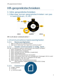 HR gesprekstechnieken 