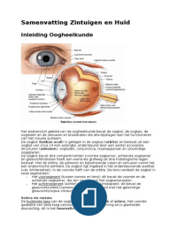 Samenvatting Zintuigen en Huid 5O205