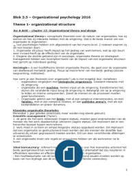 Samenvatting Organizational Psychology Blok 3.5 EUR