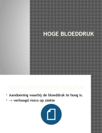 Presentatie hoge bloeddruk