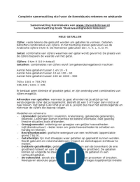 Complete samenvatting stof Kennisbasis kennisbasistoets rekenen en wiskunde (informatie van www.10voordeleraar.nl en uit basisvaardigheden rekenen)