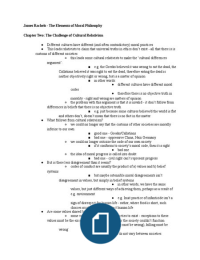 Rachels - Relativism and subjectivism